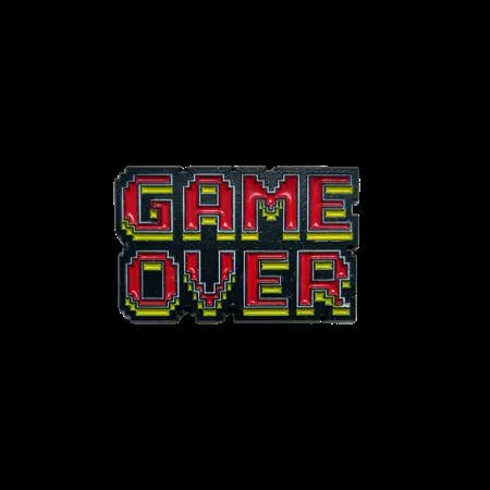 FP ORIGINAL GAMING GAME OVER ENAMEL PIN BADGE #1